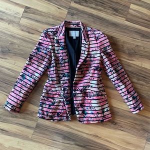 Banana Republic Beautiful Pink Floral Blazer